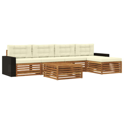 Set di divani da esterno 6 pcs Naturale e Crema 79 x 79 x 37 cm | homemem39