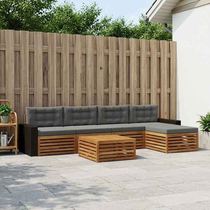 Set di divani da esterno 6 pcs Naturale e Antracite