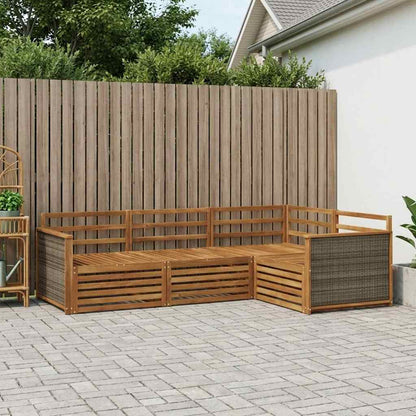 Set di divani da esterno 4 pcs Naturale