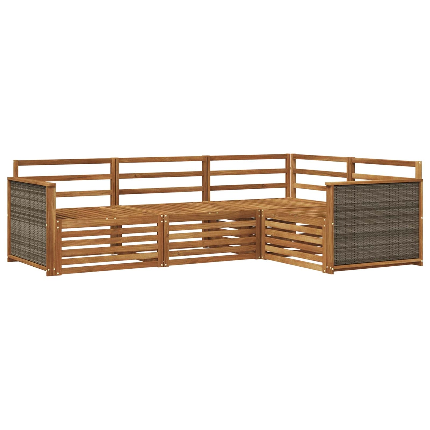 Set di divani da esterno 4 pcs Naturale
