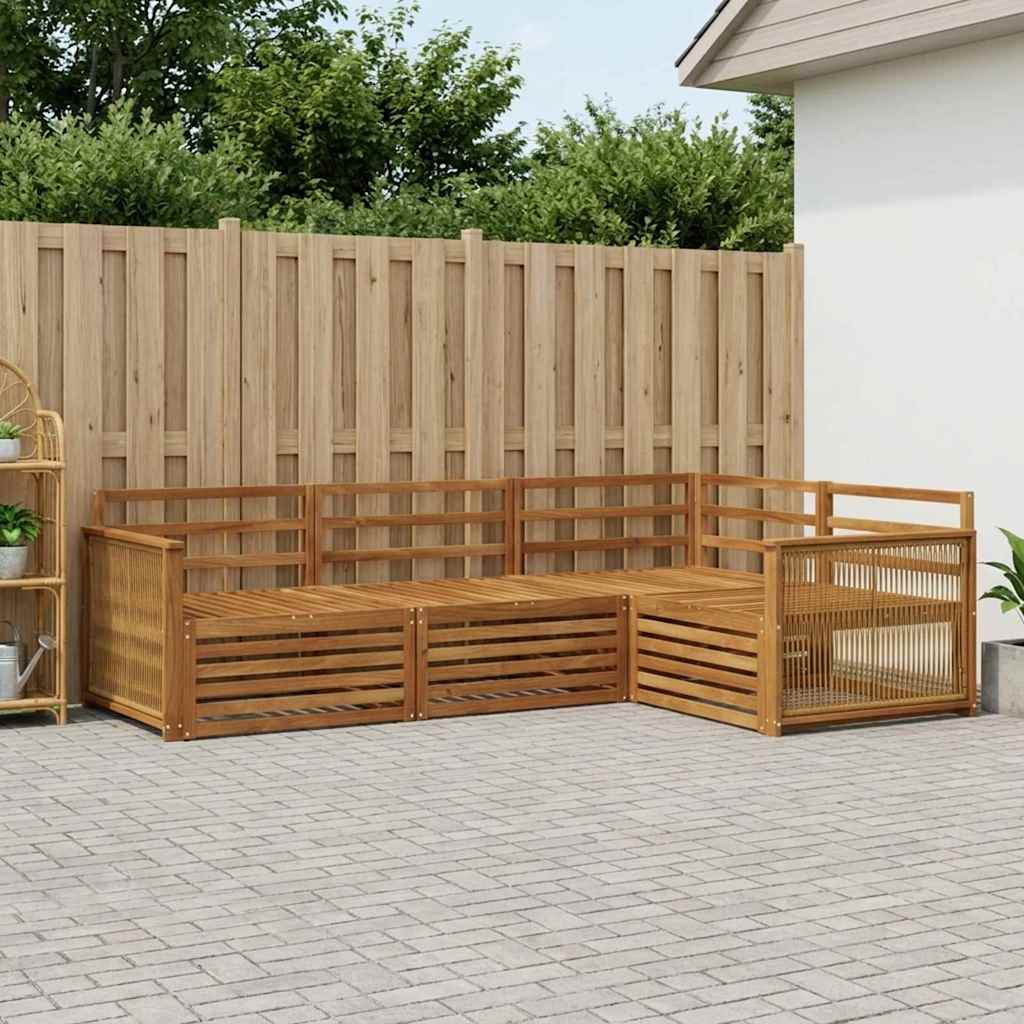 Set di divani da esterno 4 pcs Naturale