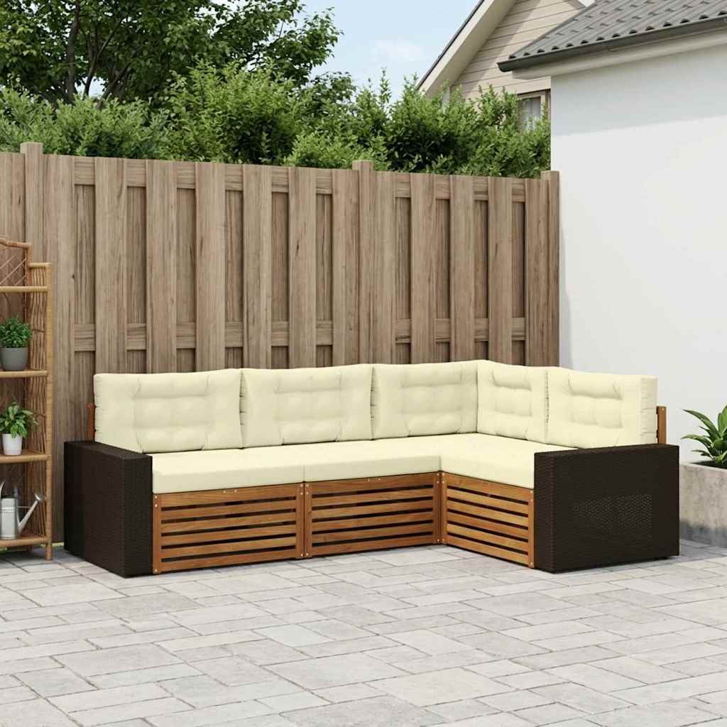 Set di divani da esterno 4 pcs | homemem39