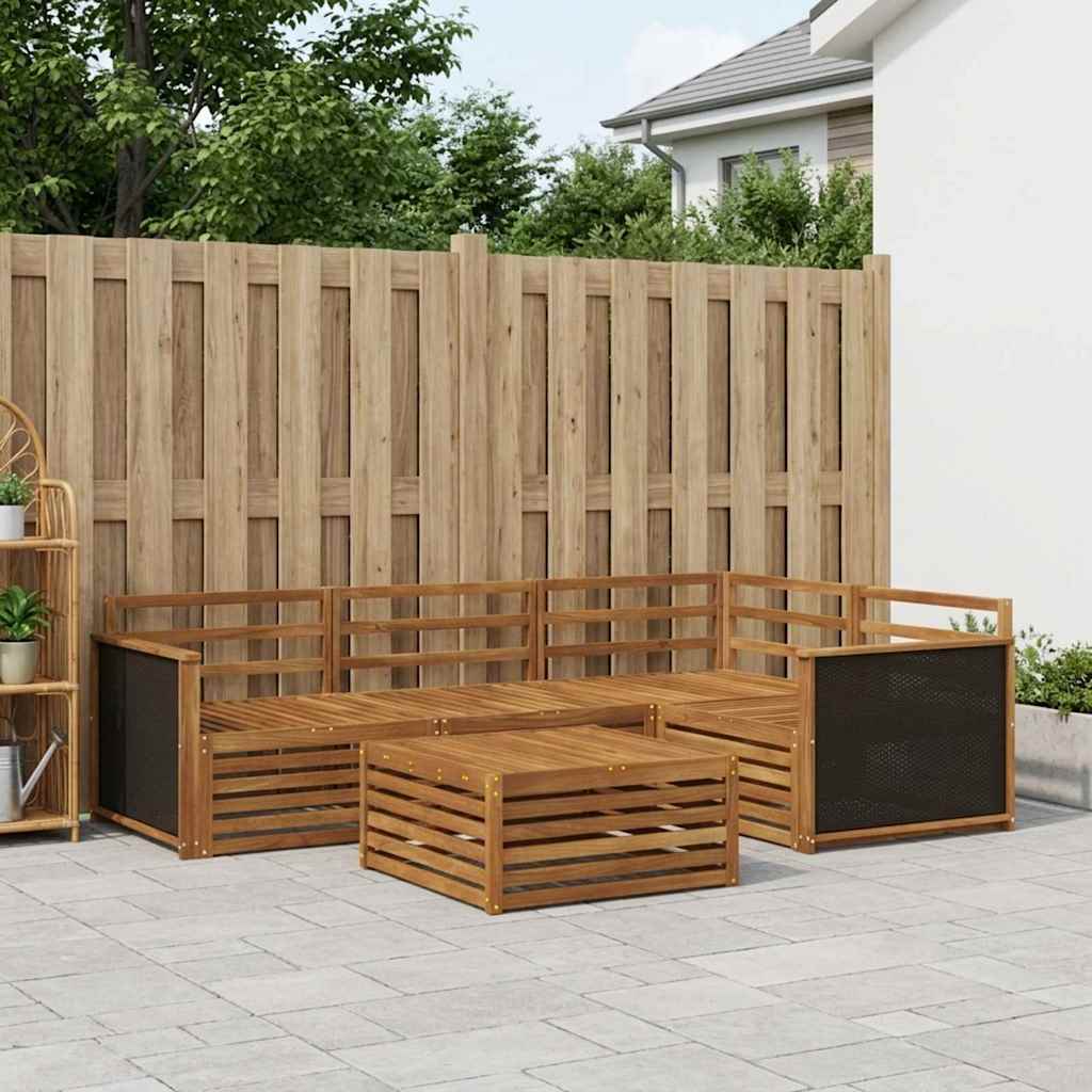 Set di divani da esterno 5 pcs Naturale 79 x 79 x 37 cm | homemem39