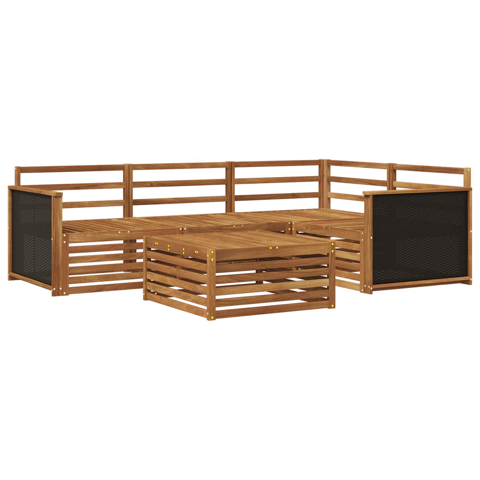 Set di divani da esterno 5 pcs Naturale 79 x 79 x 37 cm | homemem39