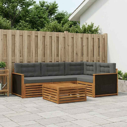 Set di divani da esterno 5 pcs Naturale e Antracite | homemem39