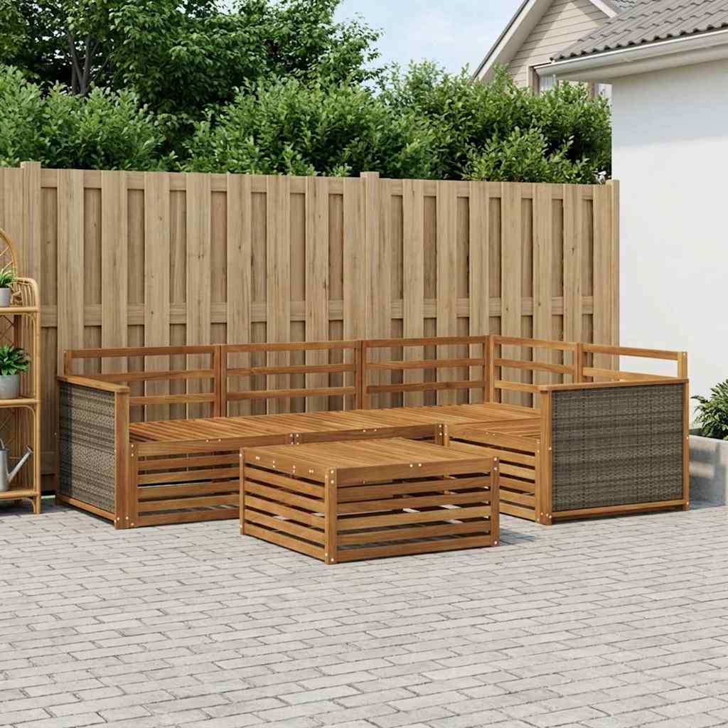 Set di divani da esterno 5 pcs Naturale | homemem39