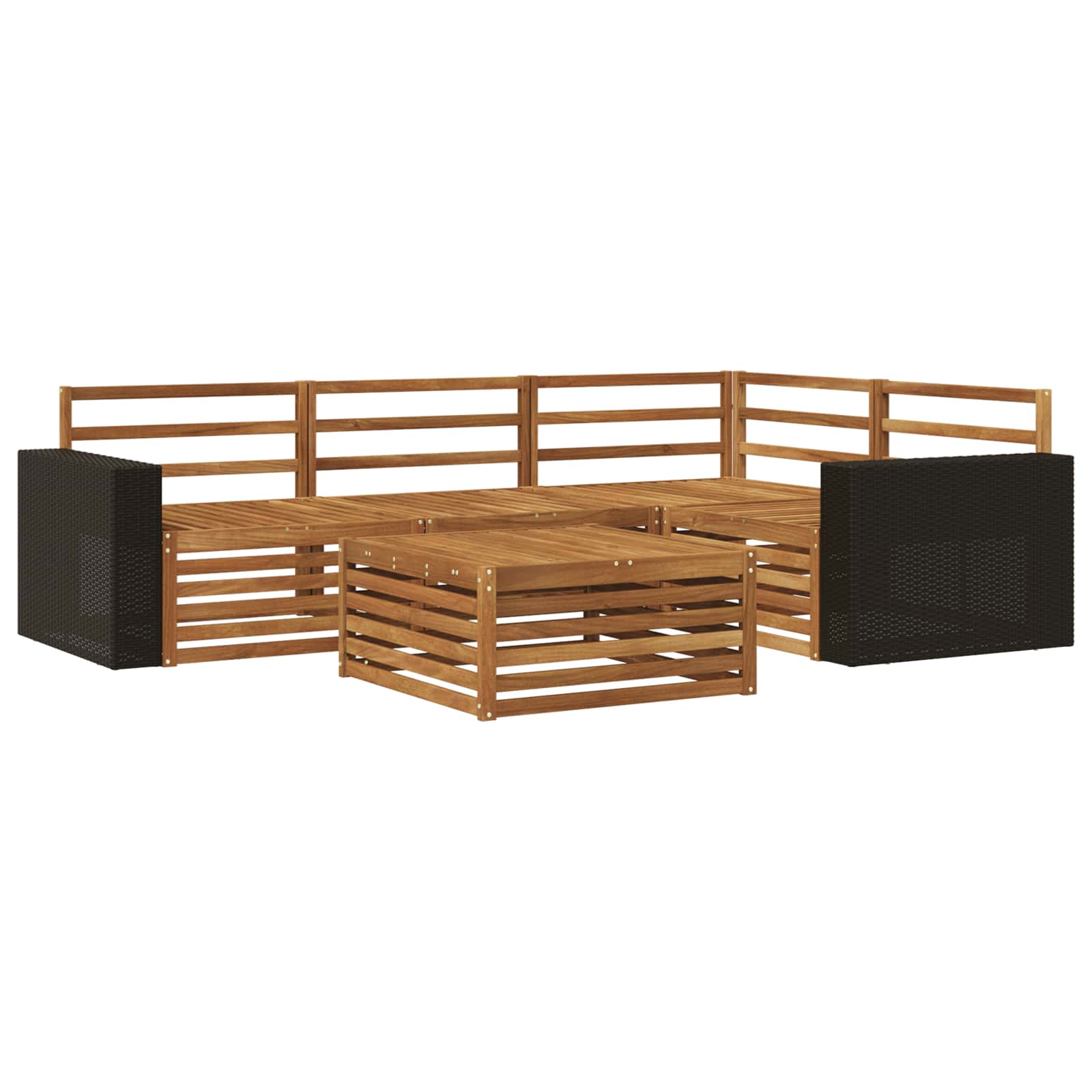 Set di divani da esterno 5 pcs Naturale 79 x 79 x 37 cm | homemem39
