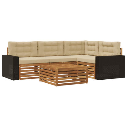 Set di divani da esterno 5 pcs Naturale e Beige 79 x 79 x 37 cm | homemem39