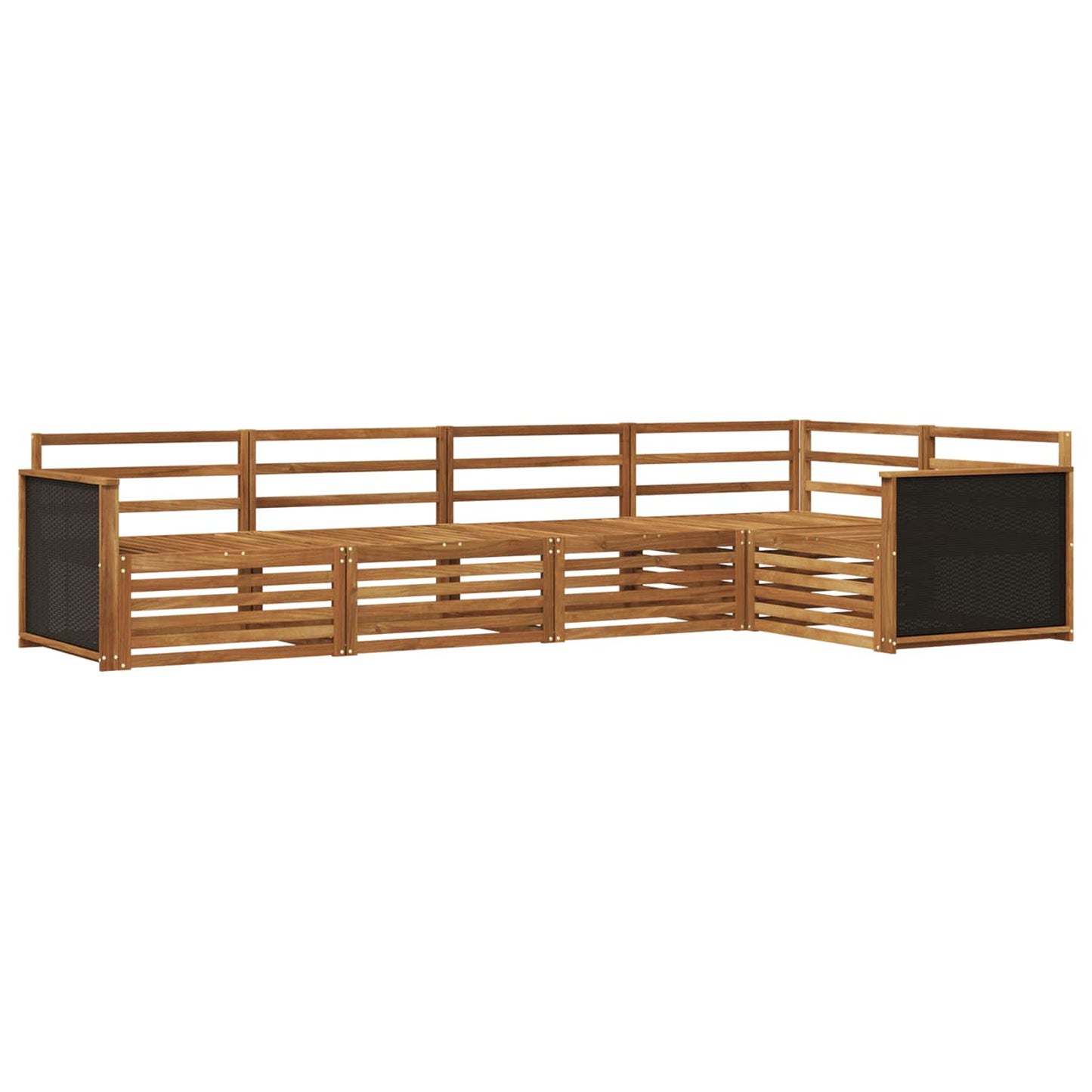 Set di divani da esterno 5 pcs Naturale 323 x 164,5 x 73 cm | homemem39