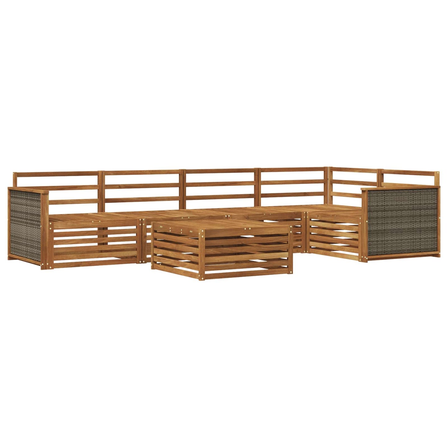 Set di divani da esterno 6 pcs Naturale