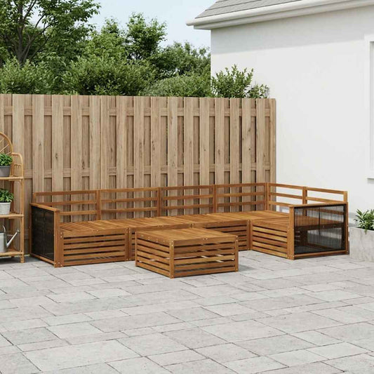 Set di divani da esterno 6 pcs Naturale