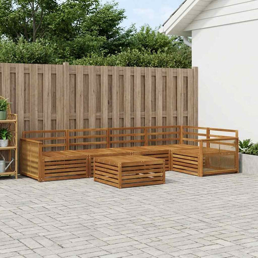 Set di divani da esterno 6 pcs Naturale