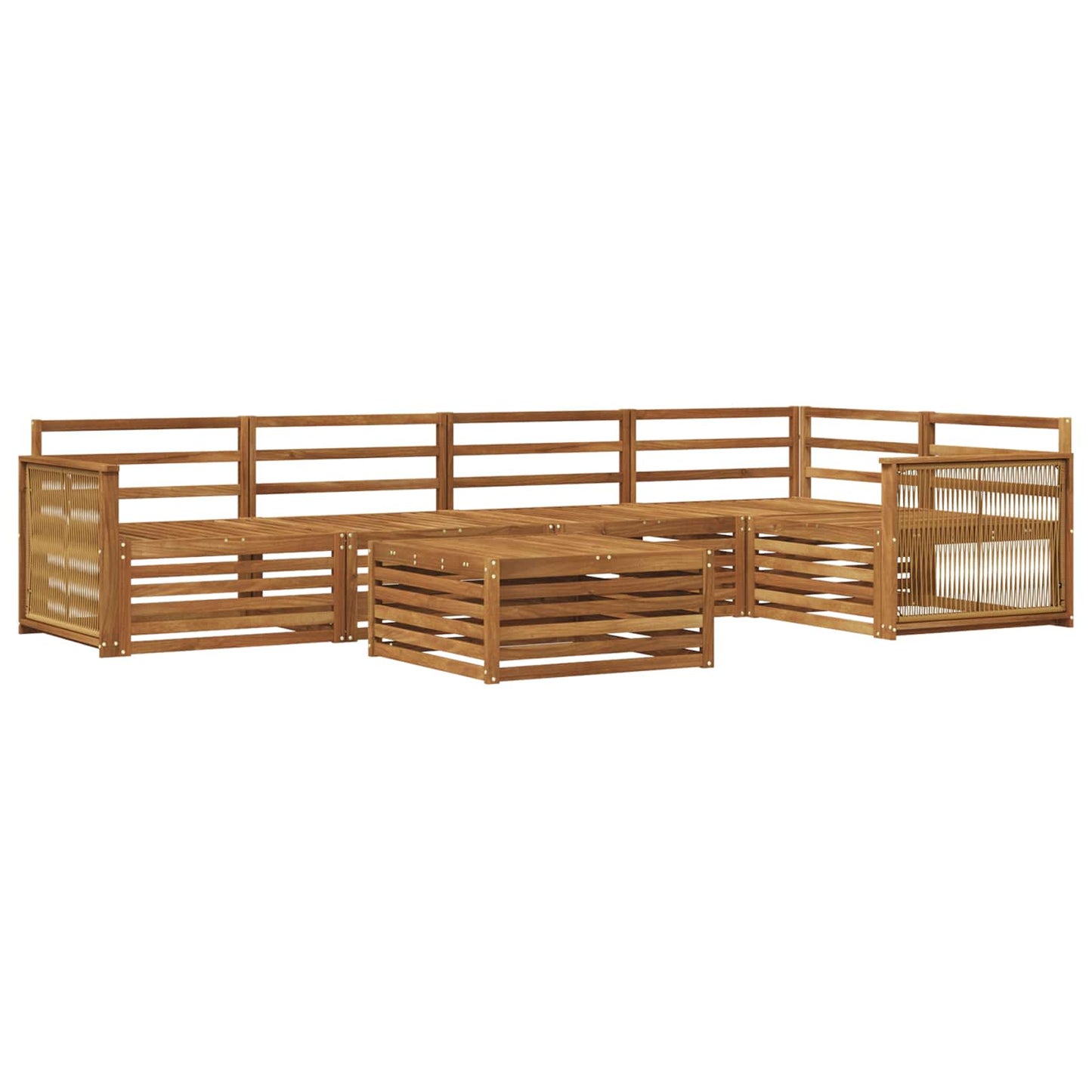 Set di divani da esterno 6 pcs Naturale