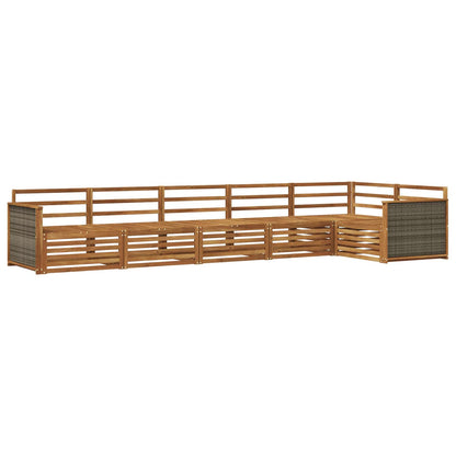 Set di divani da esterno 6 pcs Naturale