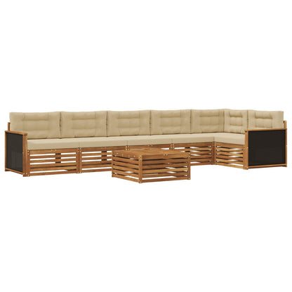 Set di divani da esterno 7 pcs Naturale e Beige 79 x 79 x 37 cm | homemem39