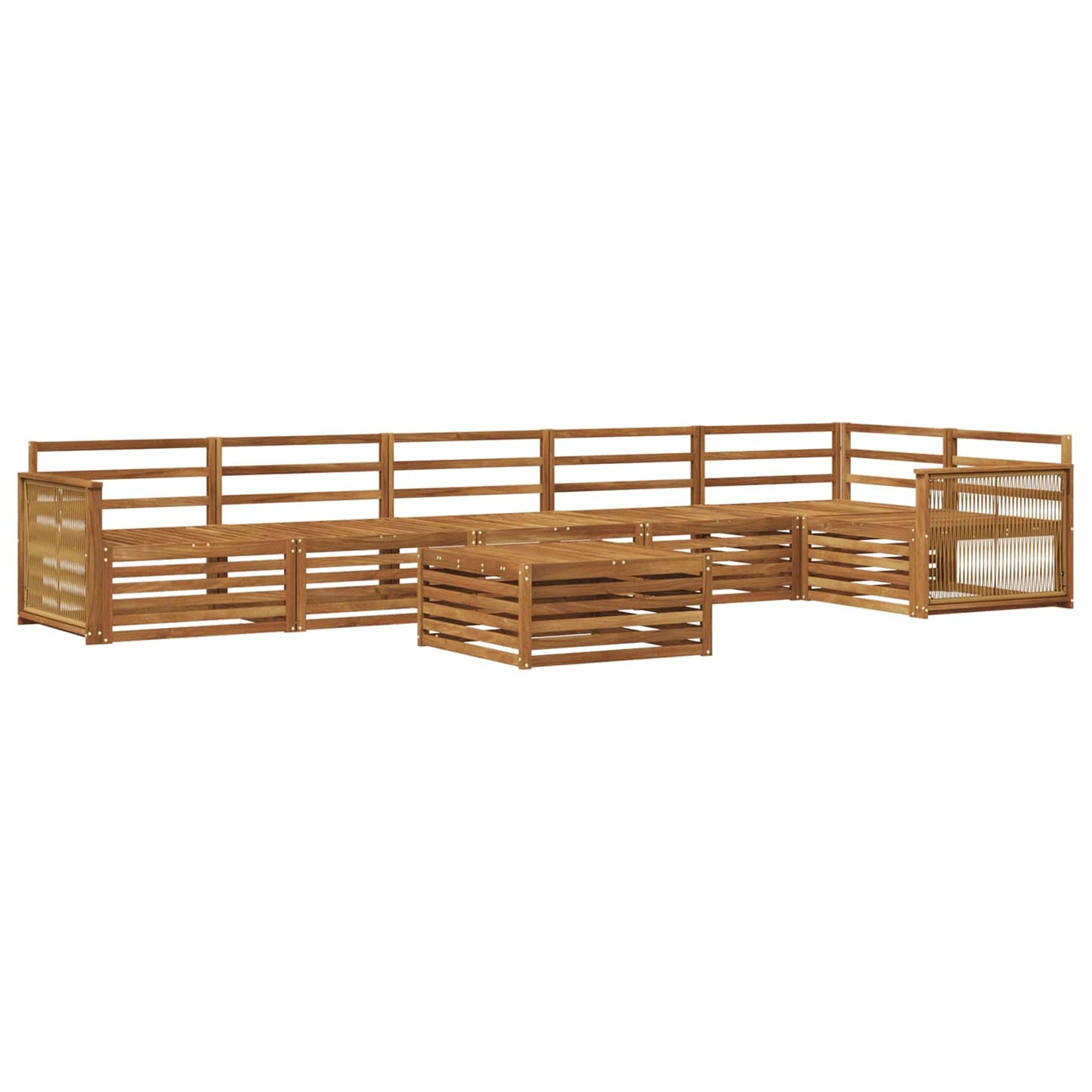 Set di divani da esterno 7 pcs Naturale