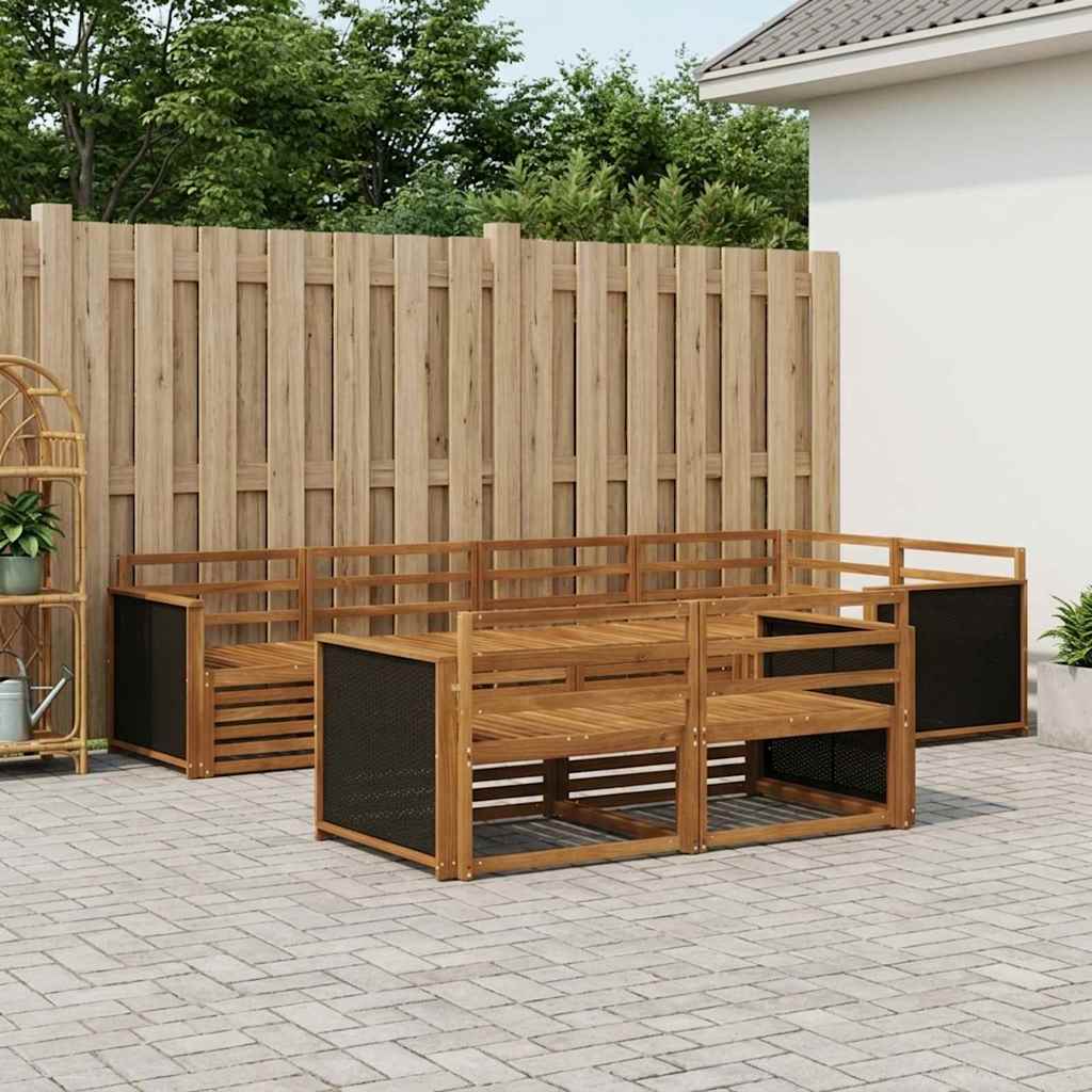 Set di divani da esterno 7 pcs Naturale | homemem39