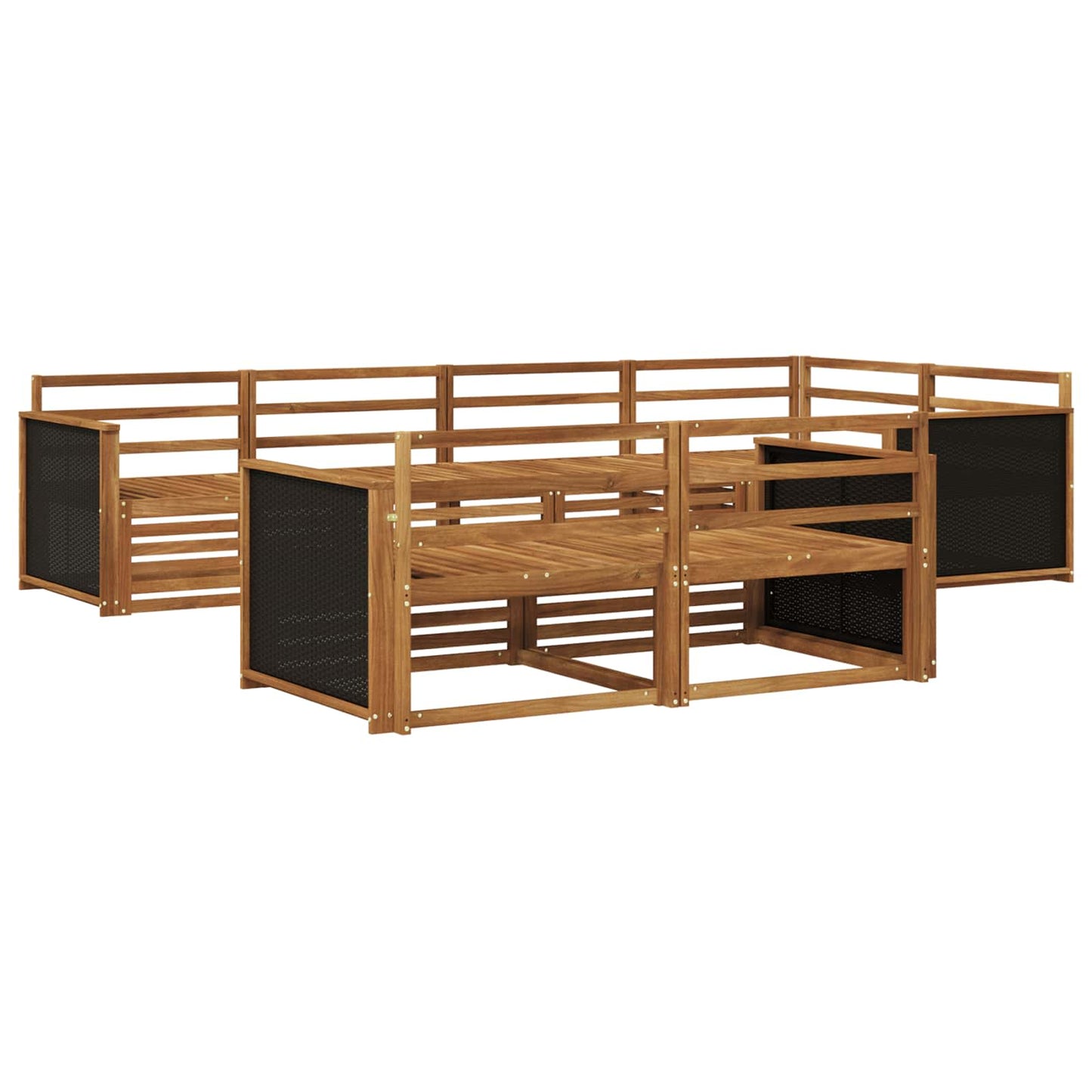 Set di divani da esterno 7 pcs Naturale | homemem39