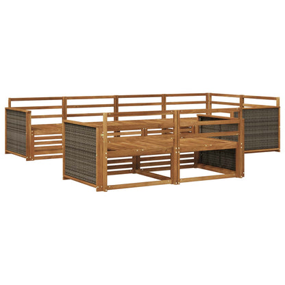 Set di divani da esterno 7 pcs Naturale | homemem39