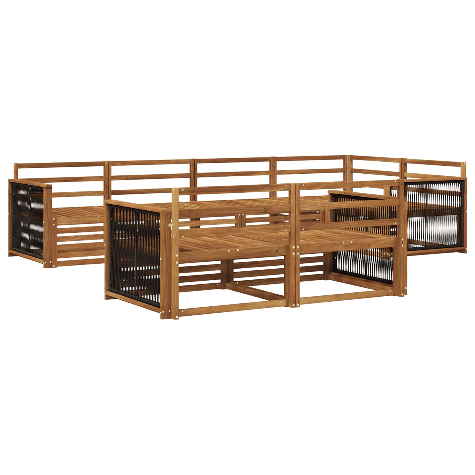 Set di divani da esterno 7 pcs Naturale | homemem39