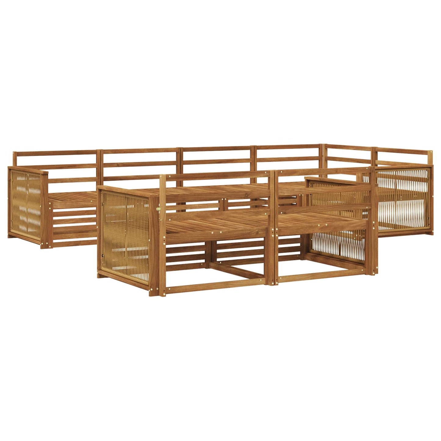 Set di divani da esterno 7 pcs Naturale | homemem39