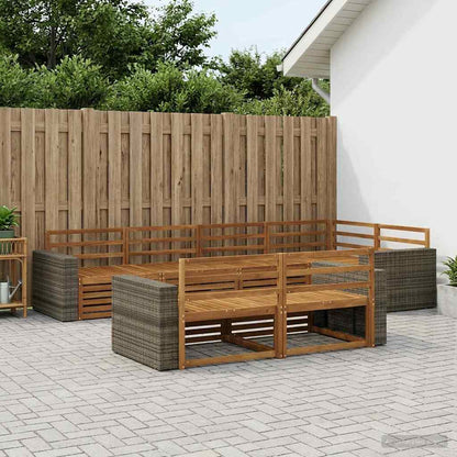 Set di divani da esterno 7 pcs Naturale | homemem39