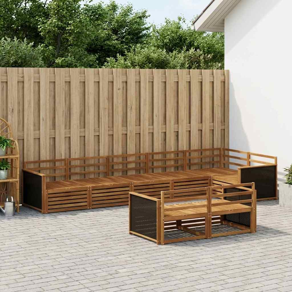 Set di divani da esterno 8 pcs Naturale | homemem39
