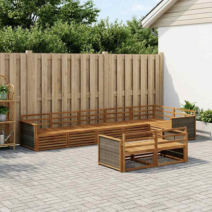 Set di divani da esterno 8 pcs Naturale | homemem39