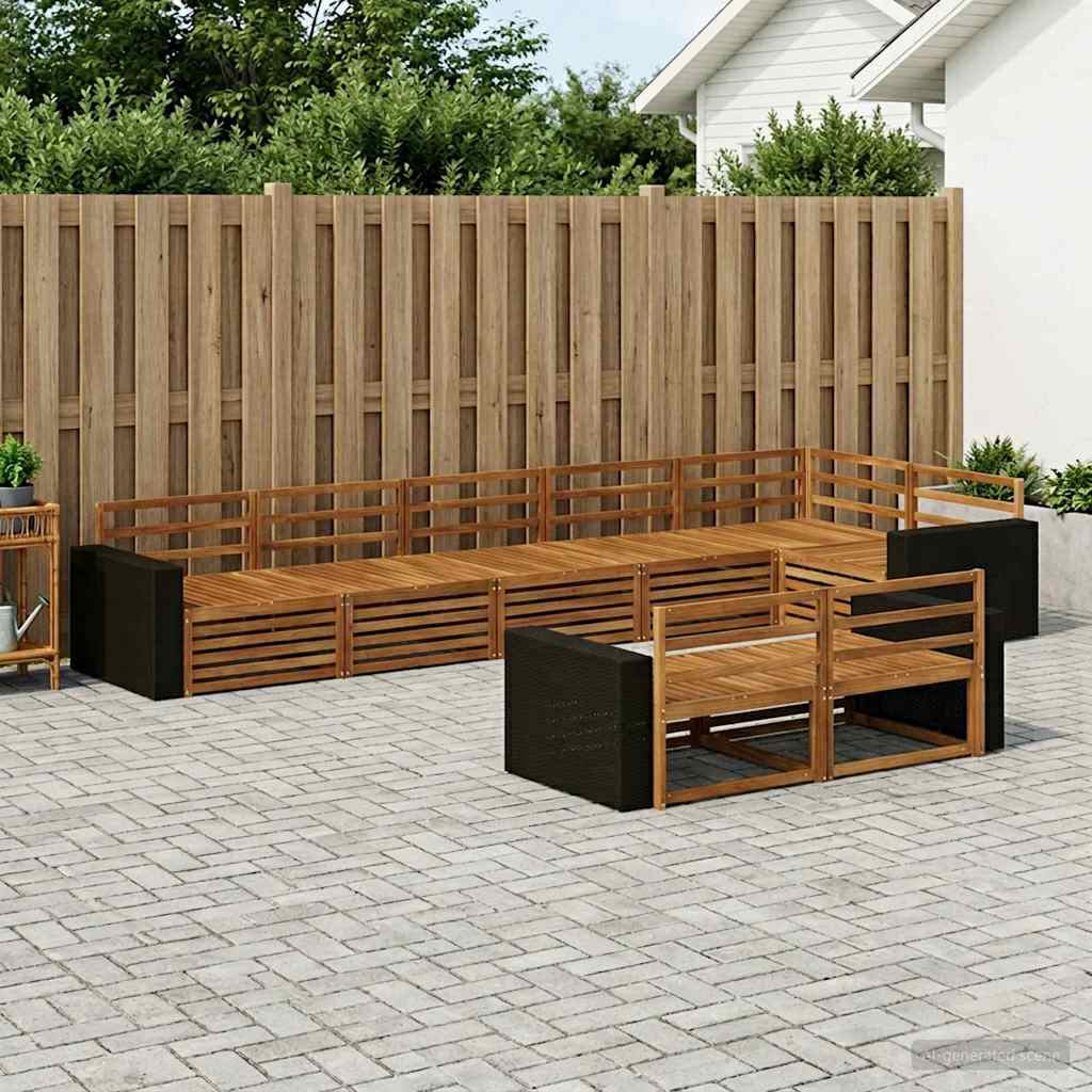Set di divani da esterno 8 pcs Naturale | homemem39