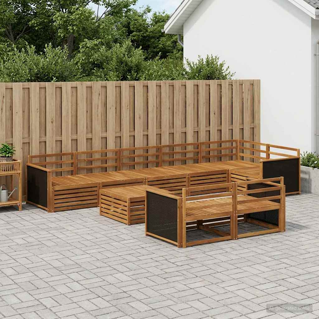 Set di divani da esterno 9 pcs | homemem39