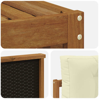 Set di divani da esterno con cuscino 9 pcs