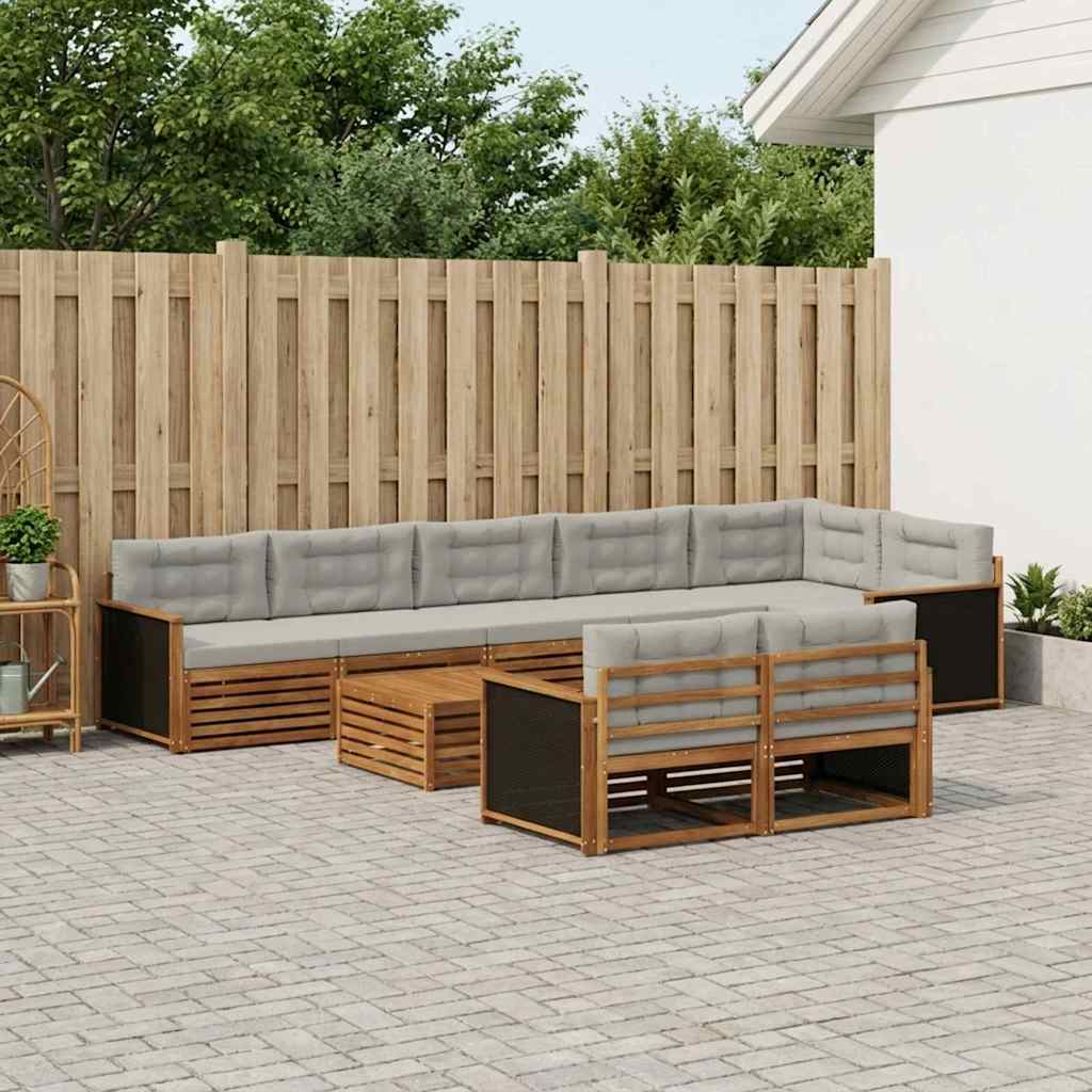 Set di divani da esterno con cuscino 9 pcs