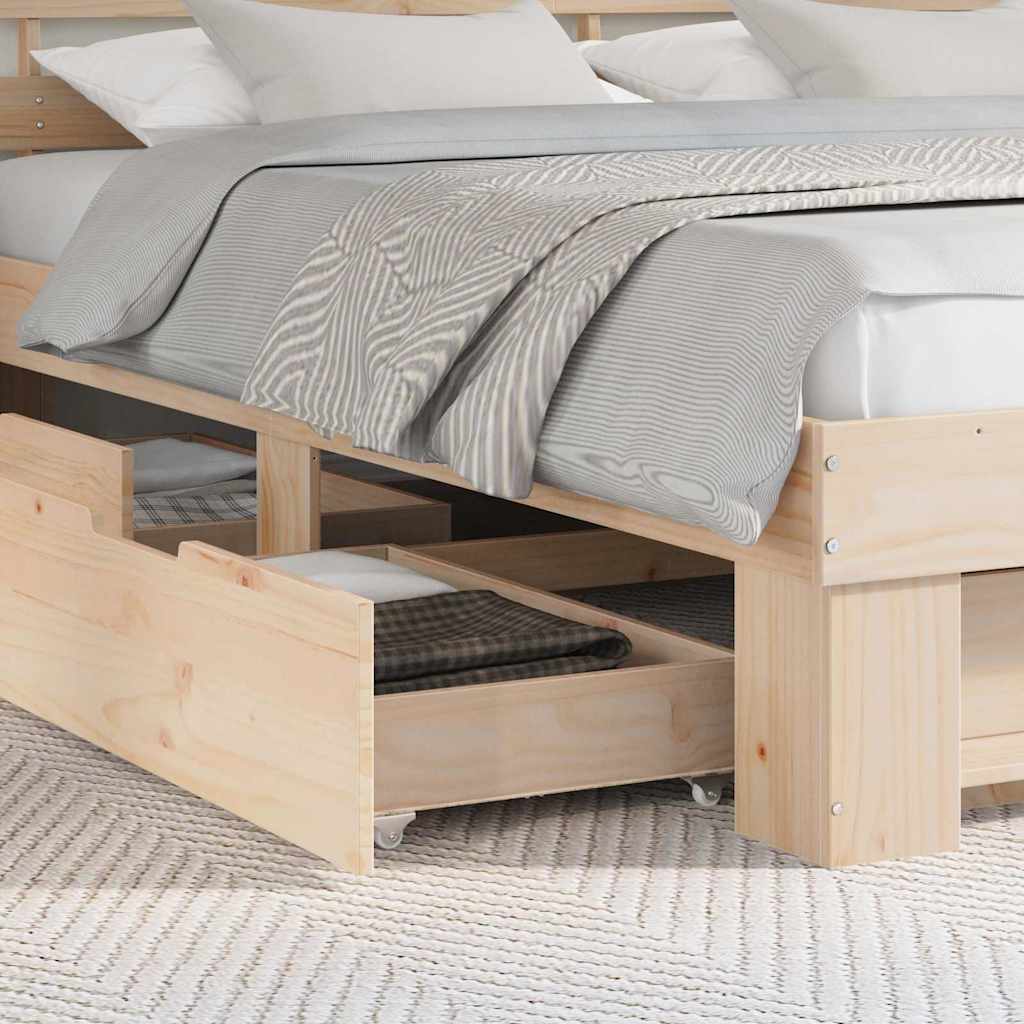 Struttura del letto Marrone 180 x 200 cm Pino massello