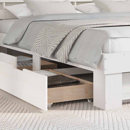 Struttura del letto Bianco 180 x 200 cm Pino massello