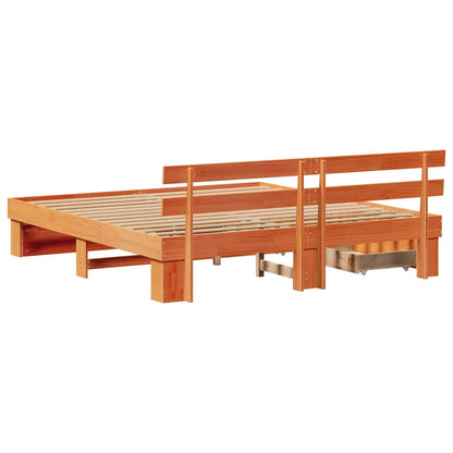Struttura del letto Marrone cerato 180 x 200 cm Pino massello | homemem39