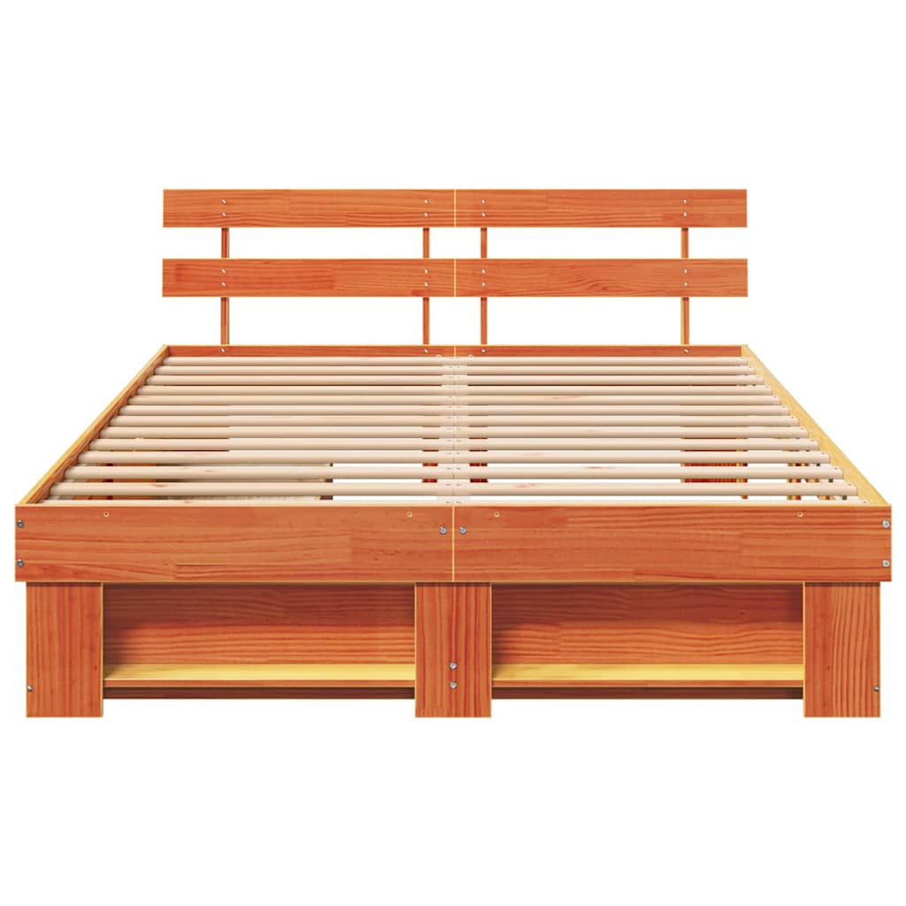 Struttura del letto Marrone cerato 160 x 200 cm Pino massello