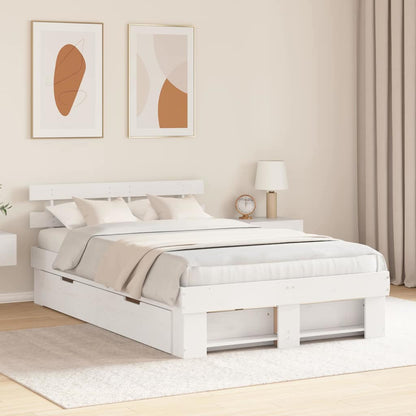 Struttura del letto Bianco 120 x 200 cm Pino massello | homemem39