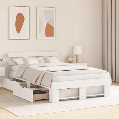 Struttura del letto Bianco 120 x 200 cm Pino massello | homemem39