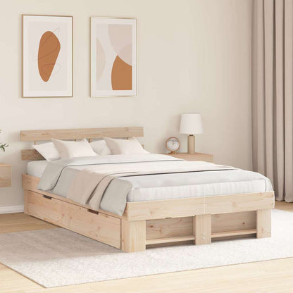 Struttura del letto Marrone 120 x 190 cm Pino massello | homemem39