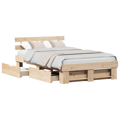 Struttura del letto Marrone 120 x 190 cm Pino massello | homemem39
