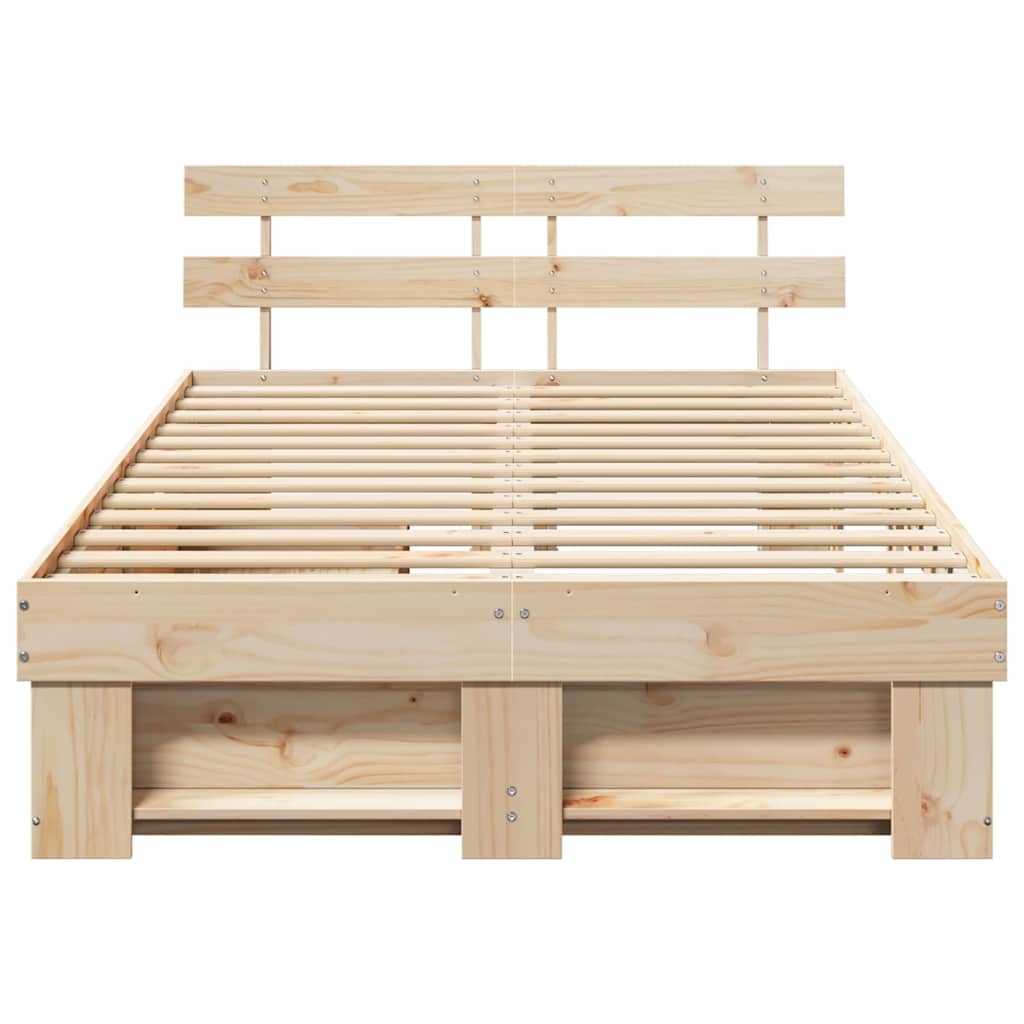 Struttura del letto Marrone 120 x 190 cm Pino massello | homemem39