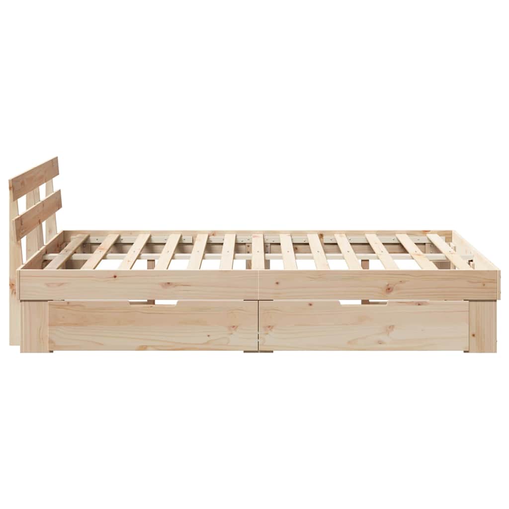 Struttura del letto Marrone 120 x 190 cm Pino massello | homemem39