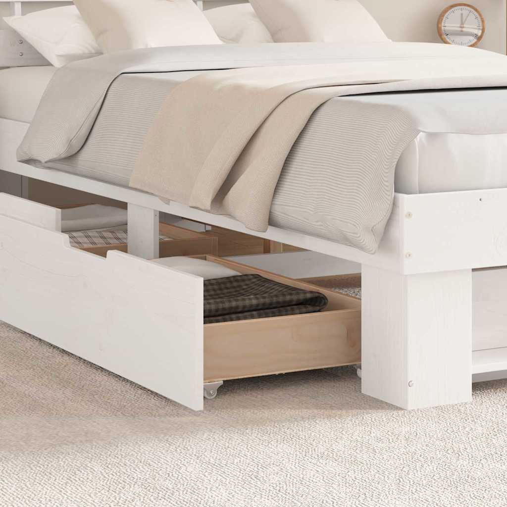 Struttura del letto Bianco 120 x 190 cm Pino massello | homemem39