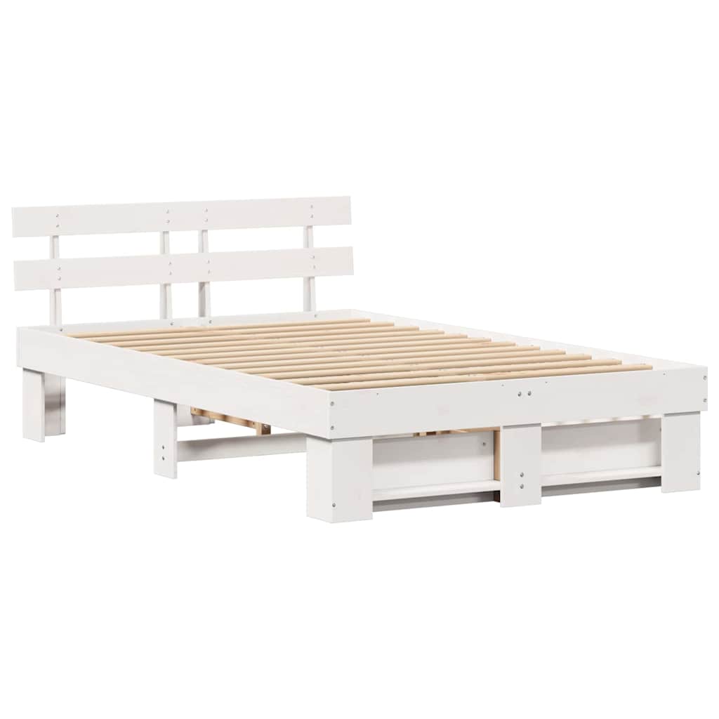 Struttura del letto Bianco 120 x 190 cm Pino massello | homemem39