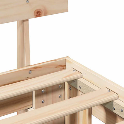 Struttura del letto Marrone 200 x 200 cm Pino massello