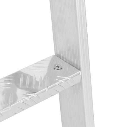 Scala da molo a 3 gradini Argento 58 x 77 x 144 cm Alluminio