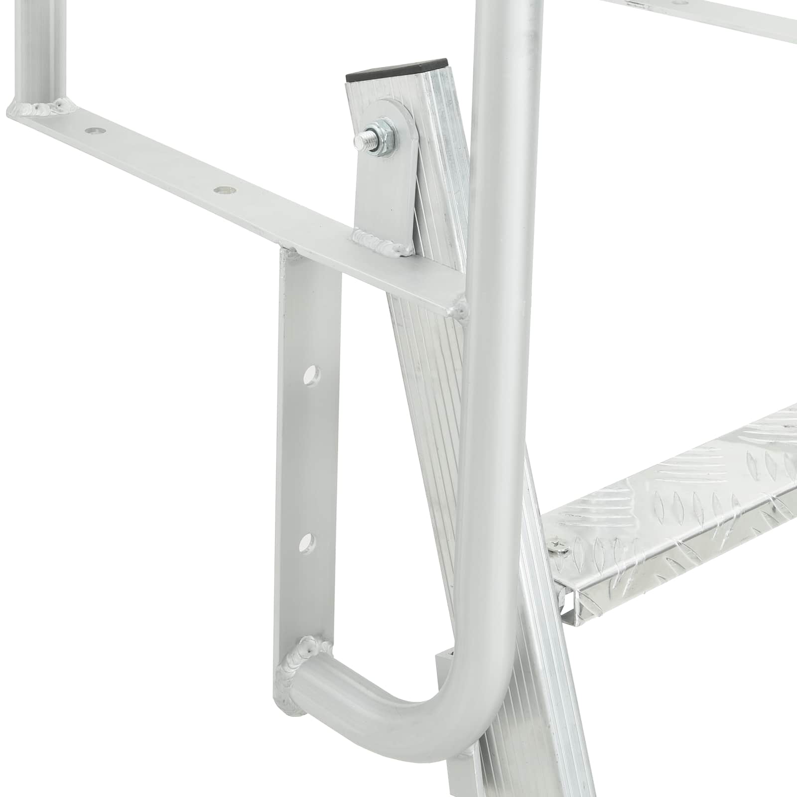 Scala da Dock a 4 Gradini Argento 58 x 77 x 166 cm Alluminio | homemem39