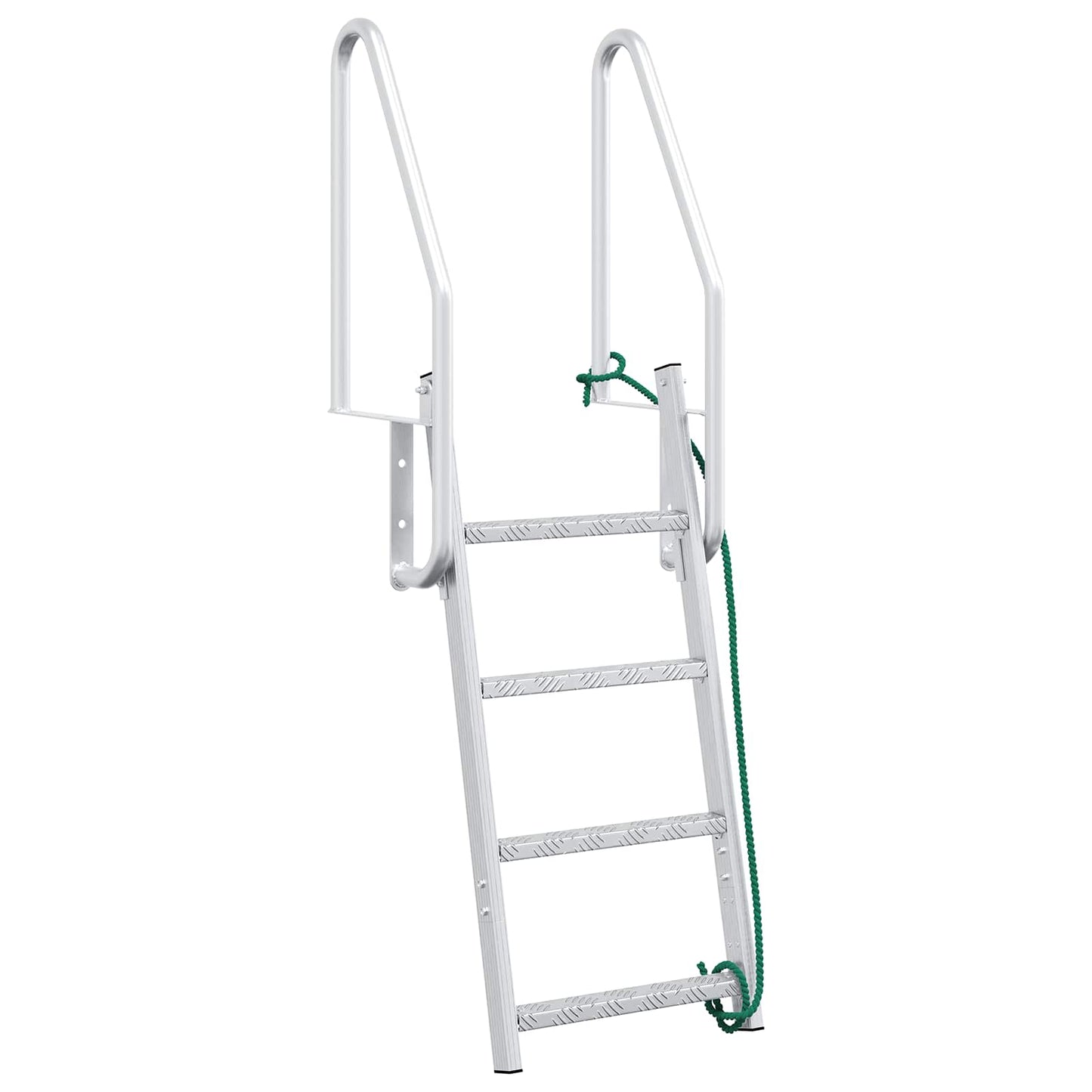 Scala da Dock a 4 Gradini Argento 58 x 77 x 166 cm Alluminio | homemem39