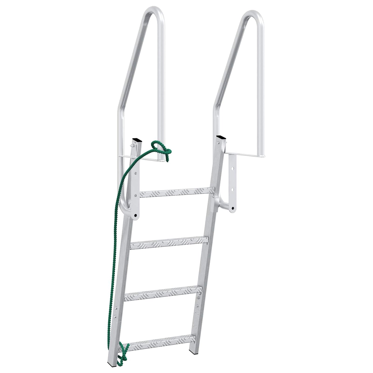 Scala da Dock a 4 Gradini Argento 58 x 77 x 166 cm Alluminio | homemem39