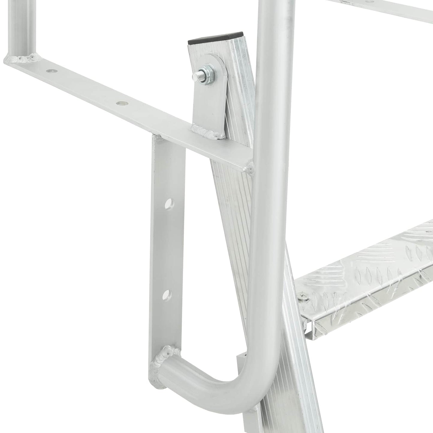 Scala da Dock a 5 Gradini Argento 58 x 77 x 191 cm Alluminio | homemem39